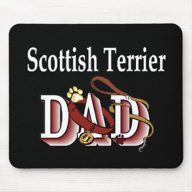Scottish Terrier Vater Gifts Mousepad (Vorne)