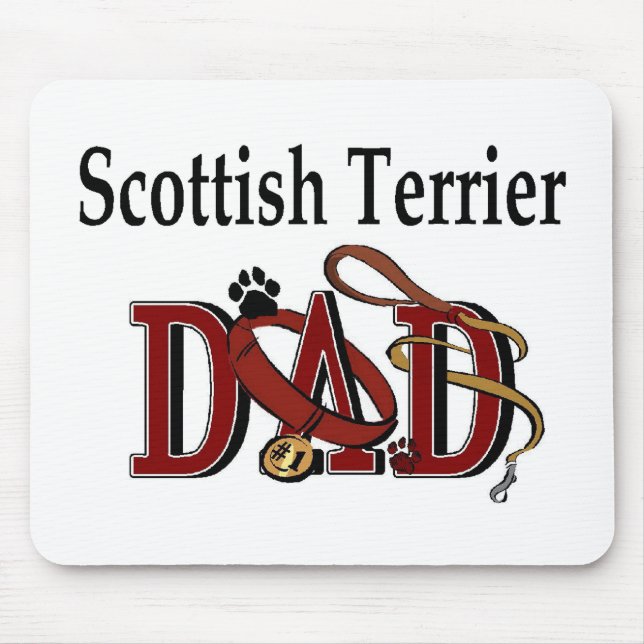 Scottish Terrier Vater Gifts Mousepad (Vorne)
