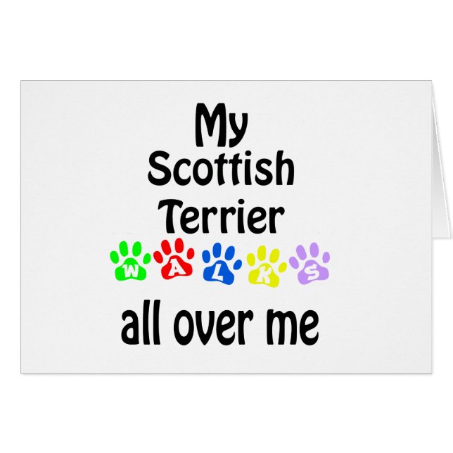 Scottish Terrier Walks Design (Vorderseite (Horizontal))