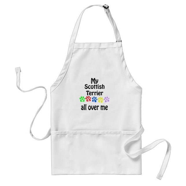 Scottish Terrier Walks Design Schürze (Vorne)