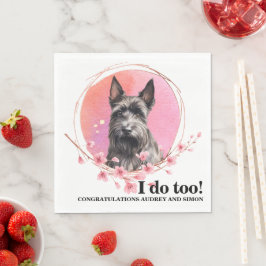 Scottish Terrier Wedding Napkins mit Hogs Foto Serviette