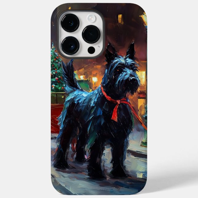 Scottish Terrier Weihnachtsfeiersaison Case-Mate iPhone Hülle (Rückseite)