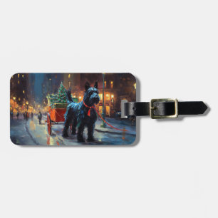 Scottish Terrier Weihnachtsfeiersaison Gepäckanhänger