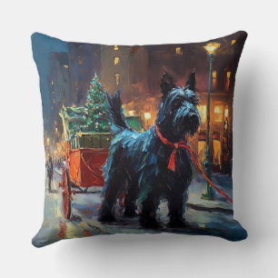 Scottish Terrier Weihnachtsfeiersaison Kissen