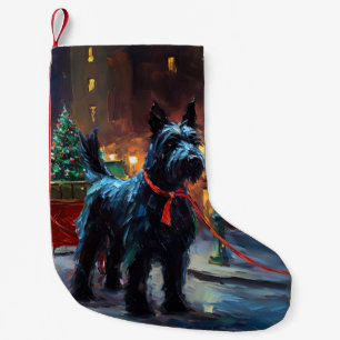 Scottish Terrier Weihnachtsfeiersaison Kleiner Weihnachtsstrumpf