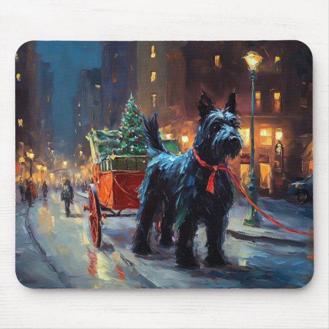 Scottish Terrier Weihnachtsfeiersaison Mousepad (Vorne)
