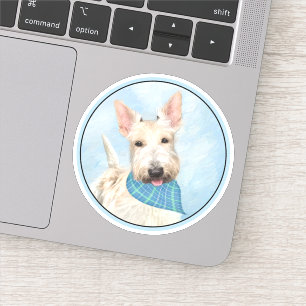 Scottish Terrier Wheaten Dog Malerei Original Art Aufkleber