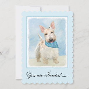 Scottish Terrier Wheaten Dog Malerei Original Art Einladung