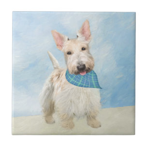 Scottish Terrier Wheaten Dog Malerei Original Art Fliese