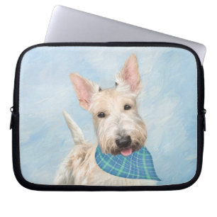 Scottish Terrier Wheaten Dog Malerei Original Art Laptopschutzhülle