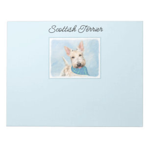 Scottish Terrier Wheaten Dog Malerei Original Art Notizblock