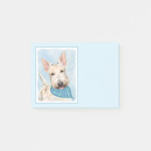 Scottish Terrier Wheaten Dog Malerei Original Art Post-it Klebezettel