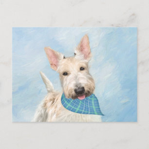 Scottish Terrier Wheaten Dog Malerei Original Art Postkarte