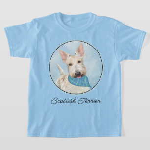 Scottish Terrier Wheaten Dog Malerei Original Art T-Shirt