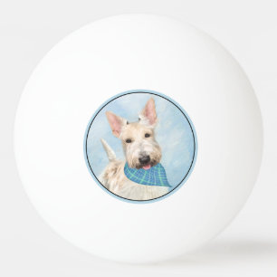 Scottish Terrier Wheaten Dog Malerei Original Art Tischtennisball