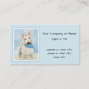 Scottish Terrier Wheaten Dog Malerei Original Art Visitenkarte