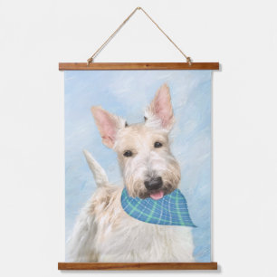 Scottish Terrier Wheaten Dog Malerei Original Art Wandteppich Mit Holzrahmen