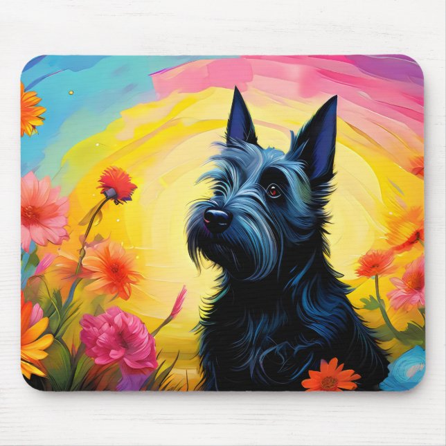 Scottish Terrier Whimsical Horizontal Mousepad (Vorne)
