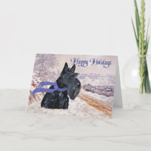 Scottish Terrier Winter Holiday Feiertagskarte