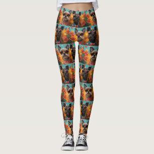 Scottish Terrier with Heart Rose Valentinstag Leggings