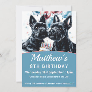 Scottish Terriers Birthday Party Einladung