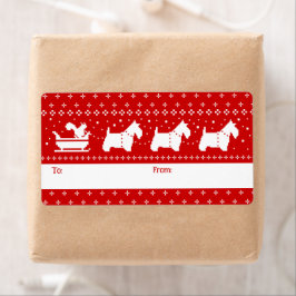 Scottish Terriers Christmas Sleigh Holiday