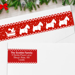 Scottish Terriers Christmas Sleigh mit Eichhörnche