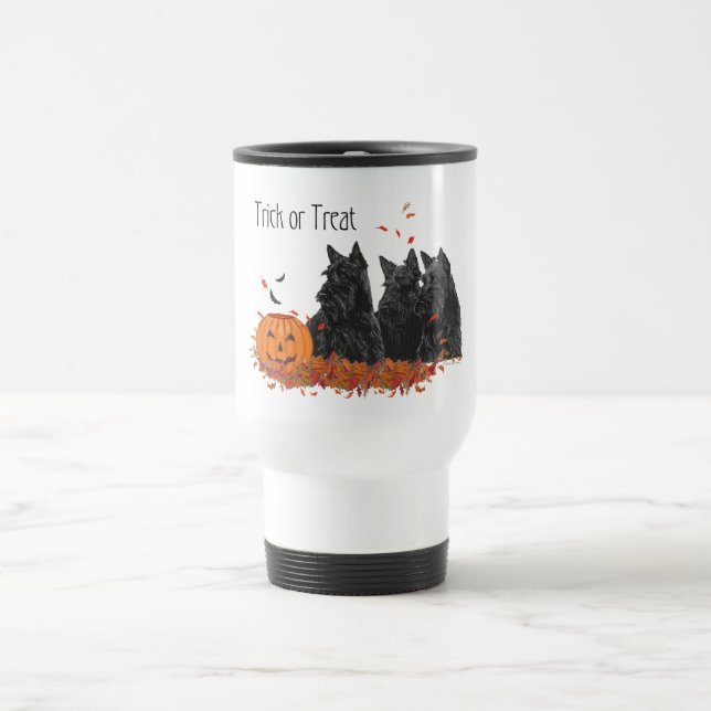 Scottish Terriers Halloween Reisebecher (Mittel)