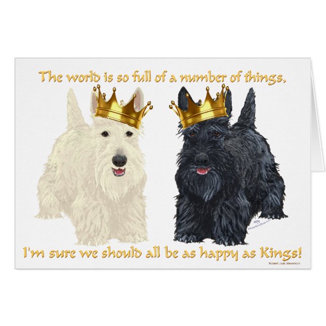 Scottish Terriers Happy Thoughts (Vorderseite (Horizontal))