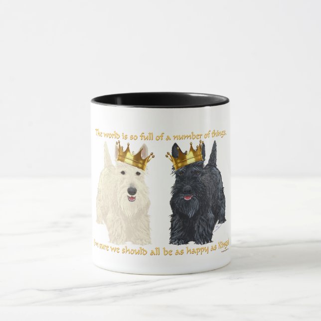 Scottish Terriers Happy Thoughts Tasse (Zentrum)