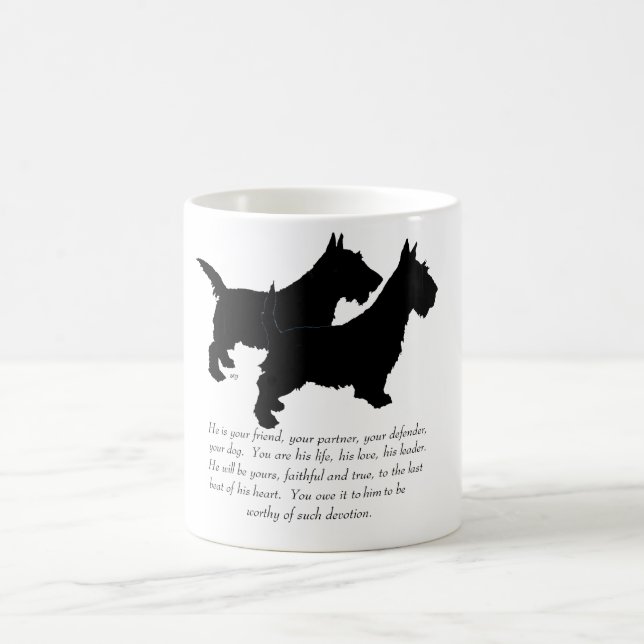 Scottish Terriers Keepake - MALE Hunde Tasse (Mittel)