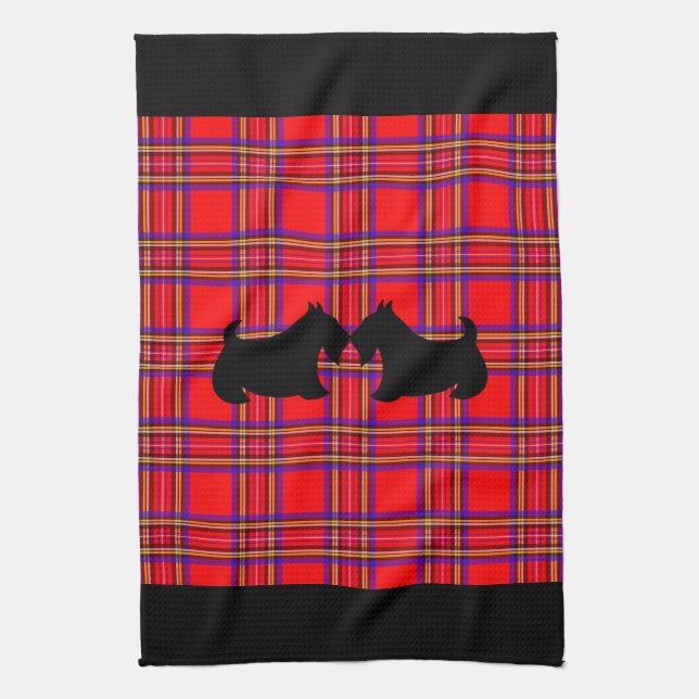Scottish Terriers Kitchen Towel Gift Geschirrtuch (Vertikal)