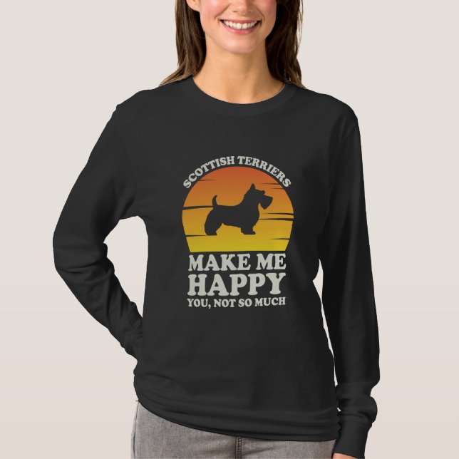 Scottish Terriers Make Me Happy Clothes Scottish T T-Shirt (Vorderseite)