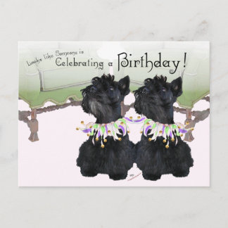 Scottish Terriers Party Animal Einladungspostkarte
