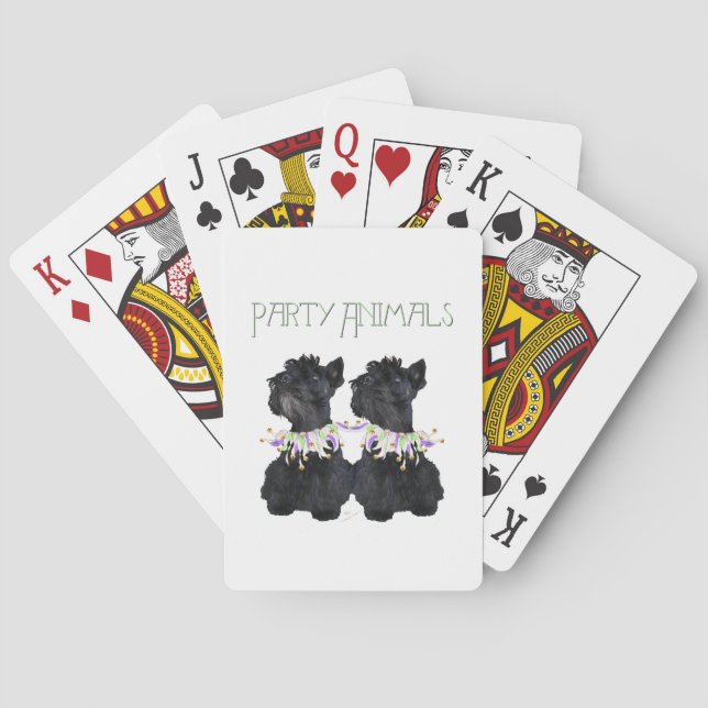 Scottish Terriers Party Animal Spielkarten (Rückseite)