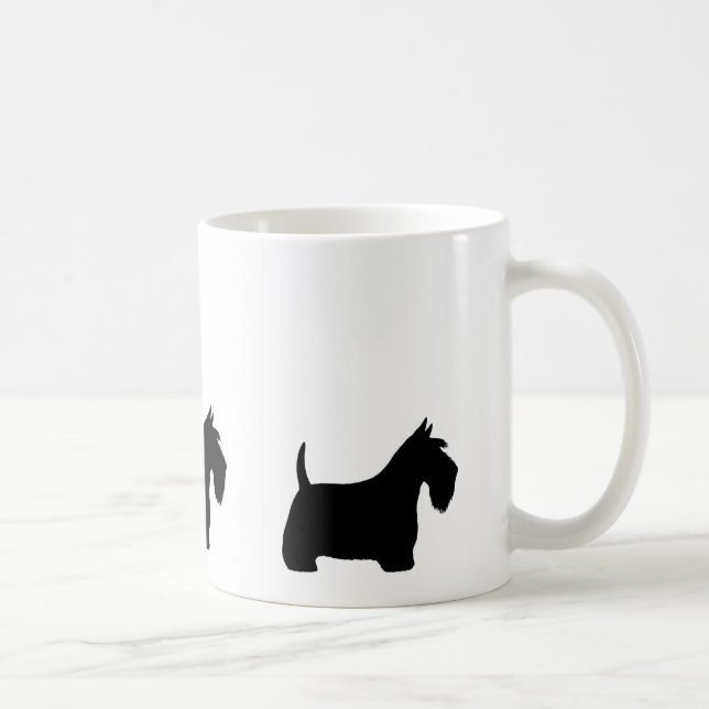 Scottish Terriers Scottie Dog Silhouetten Tasse (Rechts)