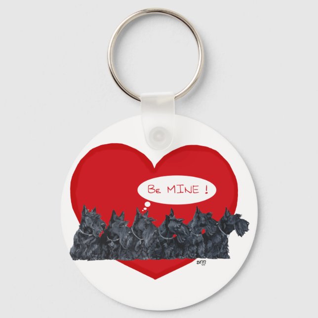 Scottish Terriers Valentine Schlüsselanhänger (Vorderseite)