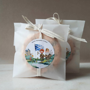 Scottish Themed Birthday Party Runder Aufkleber