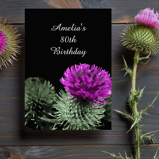 Scottish Thistle Birthdays Einladung (Von Creator hochgeladen)