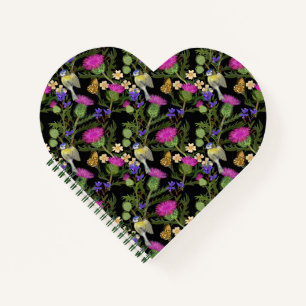 Scottish Thistle Cottagecore Pattern Notizbuch