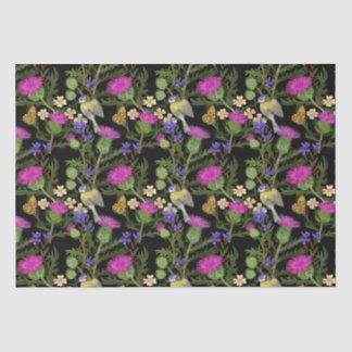 Scottish Thistle Cottagecore Pattern Seidenpapier