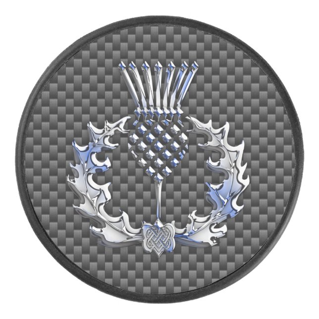 Scottish Thistle Decor Eishockey Puck (Vorderseite)