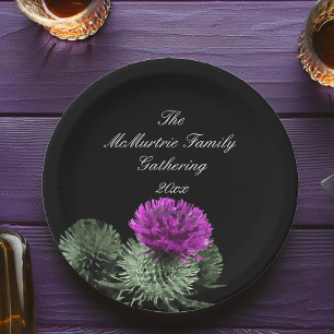 Scottish Thistle Family Ansammlung Pappteller
