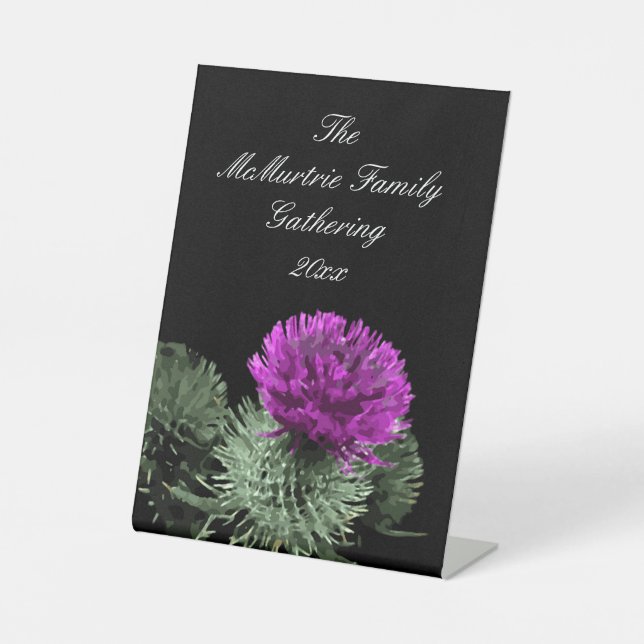  Scottish Thistle Family Gathering Sockelschild (Vorderseite)