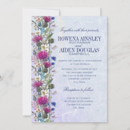 Scottish Thistle Floral Wedding Einladung