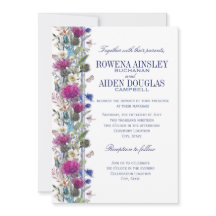 Scottish Thistle Floral Wedding Einladung