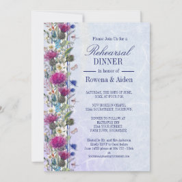 Scottish Thistle Floral Wedding Probe Dinner Einladung