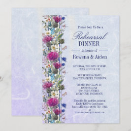 Scottish Thistle Floral Wedding Probe Dinner Einladung
