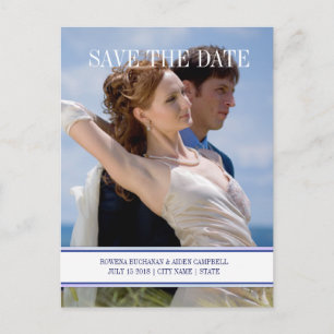 Scottish Thistle Floral Wedding - Save the Date Ankündigungspostkarte