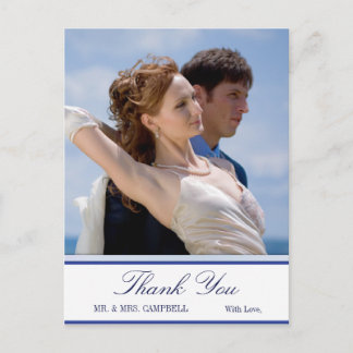 Scottish Thistle Floral Wedding Vielen Dank Postkarte
